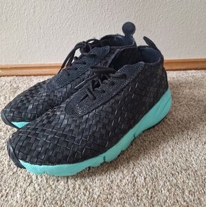 Nike Air Footscape Desert Chukka Black Teal Woven Black Mens  sz 7